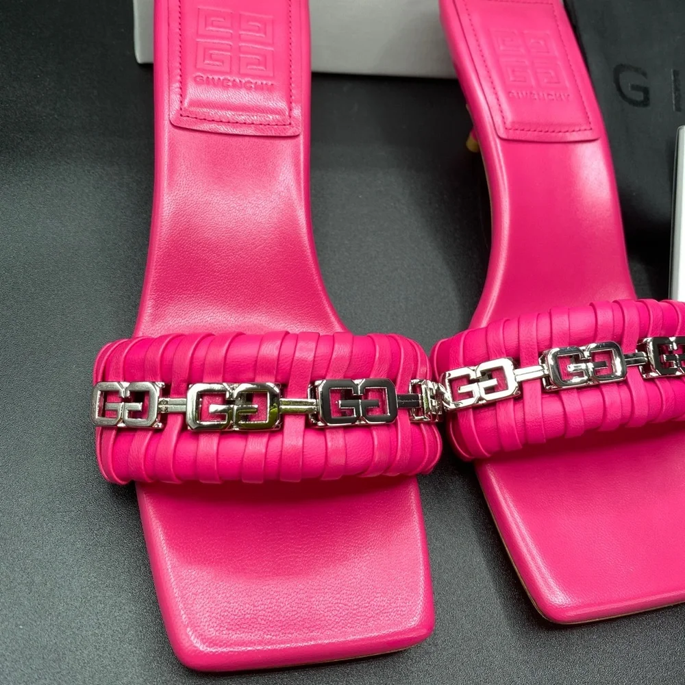 Authentic Women’s G Woven Leather Sandals SIZE 7 NWB - Picture 4 of 11